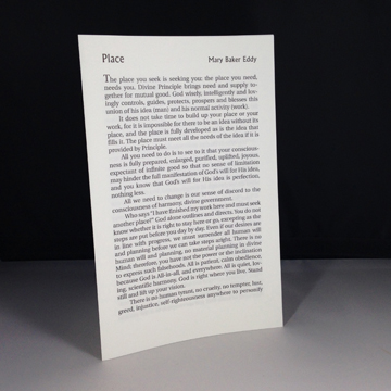 Place by Mary Baker Eddy, International